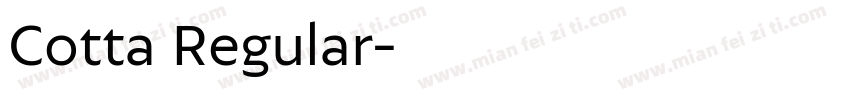 Cotta Regular字体转换